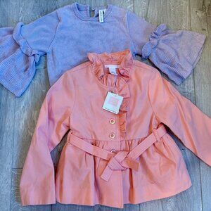 Janie and Jack sweater and belted jacket